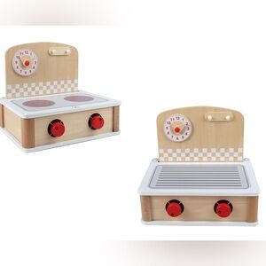 2 in 1 Hape Wooden Toy Stove with turning knobs Montessori toy orig $135